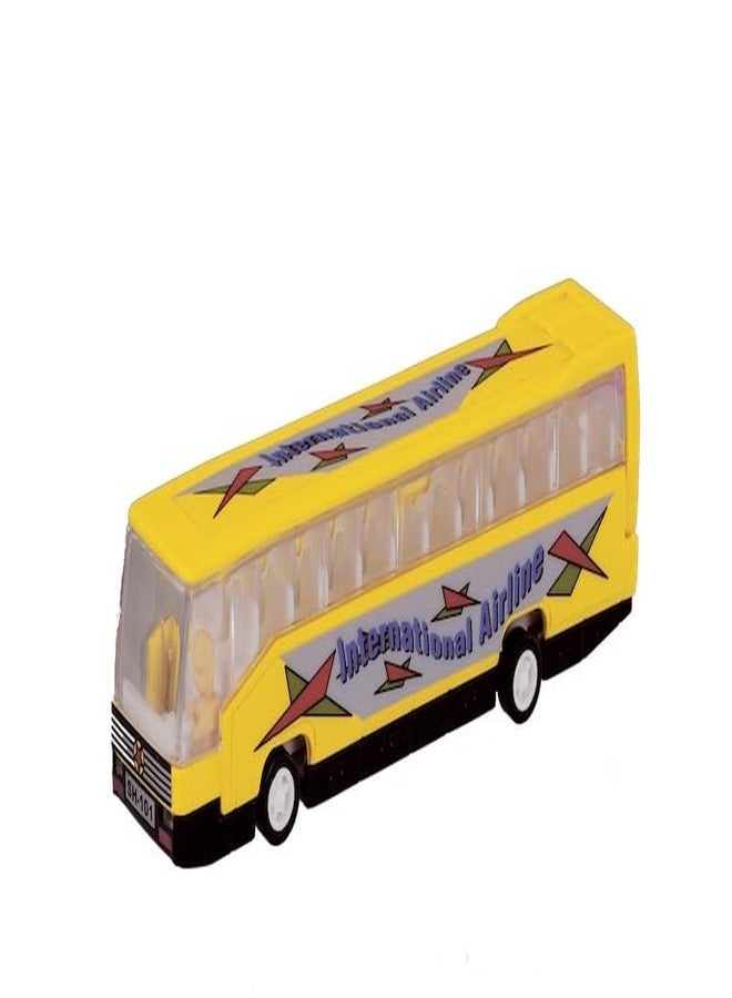 Toy Vibes Plastic Limouzine Bus Toys Vehicle Playset for Kids, Friction Powered Unbreakable Attractive Toy for Kids Boy and Girls (Yellow) (Pack of 2) - Image 2